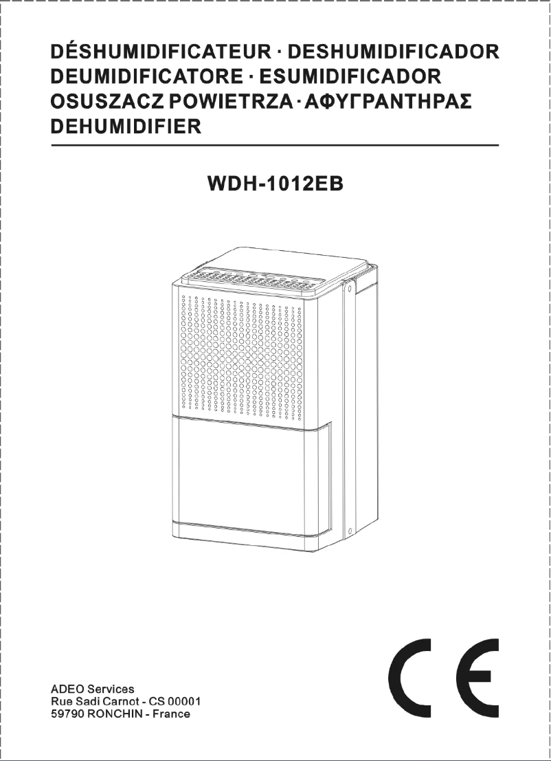Page 1 de la notice Manuel utilisateur Equation WDH-1012EB