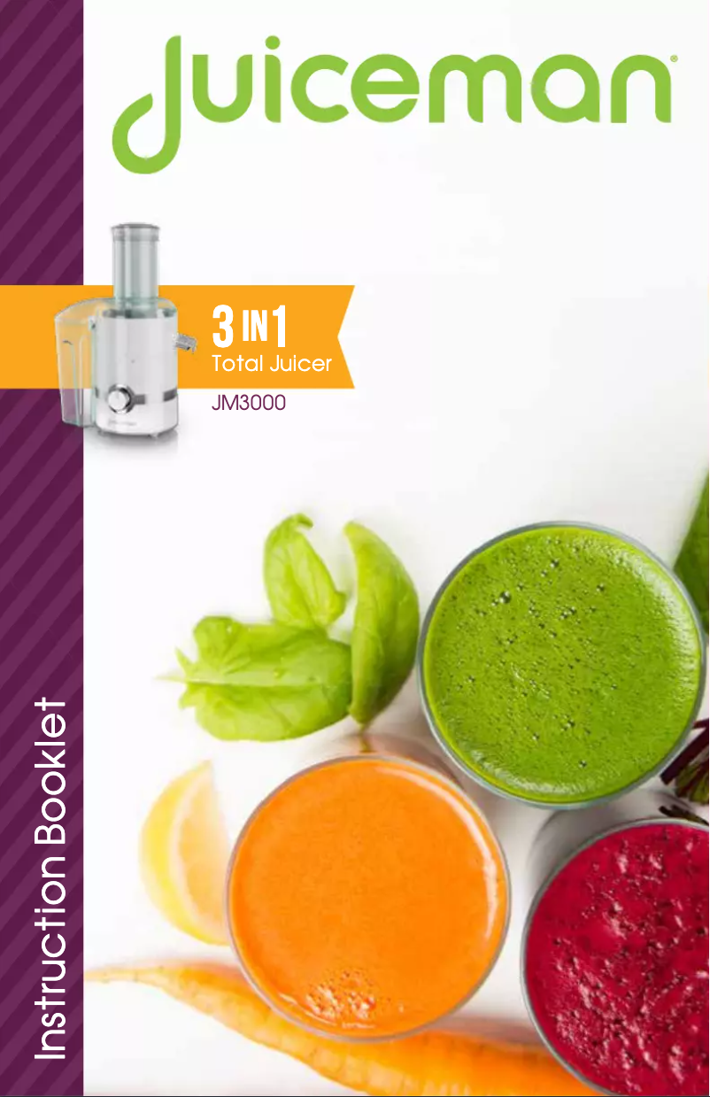 Page 1 de la notice Manuel utilisateur Juiceman JM3000