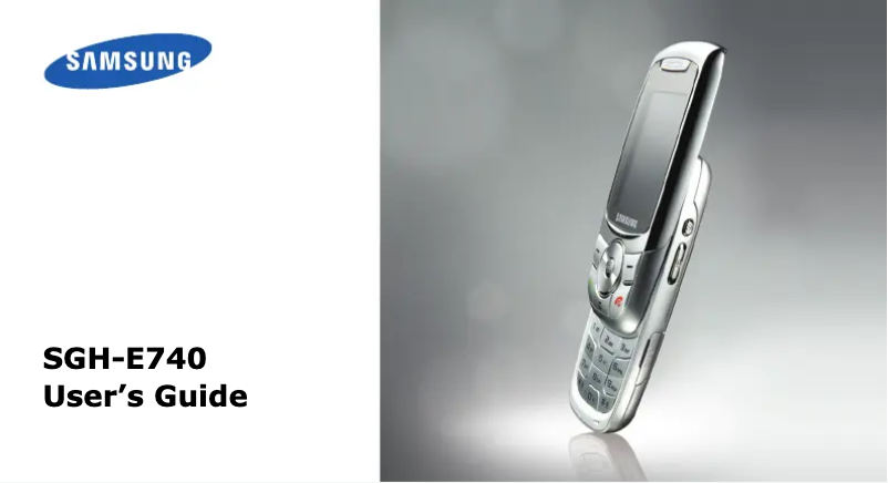 Page 1 de la notice Manuel utilisateur Samsung SGH-E740