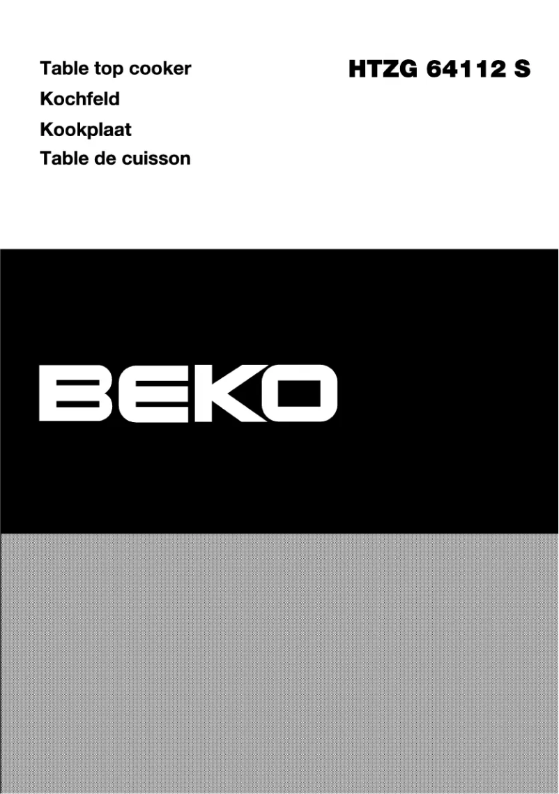 Page 1 de la notice Manuel utilisateur Beko HTZG 64112 SW