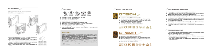 Page 1 de la notice Manuel utilisateur Gigabyte B700H