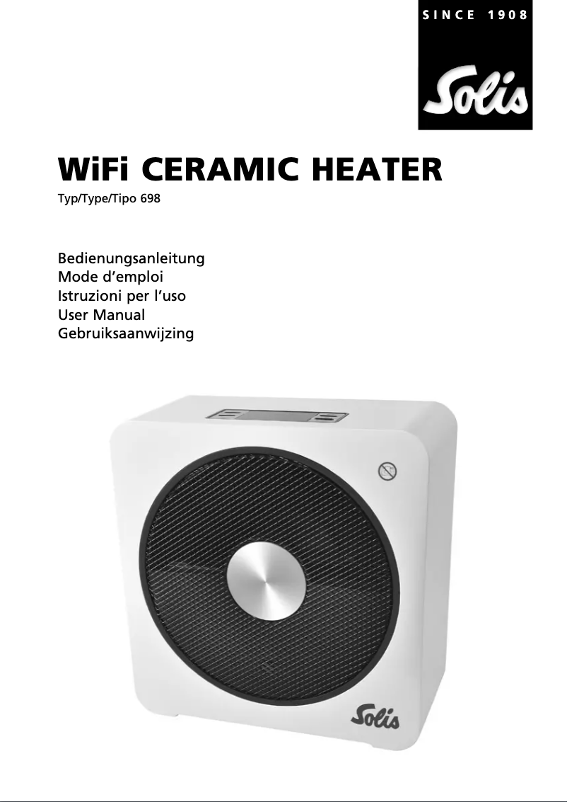 Page 1 de la notice Manuel utilisateur Solis WiFi Ceramic Heater