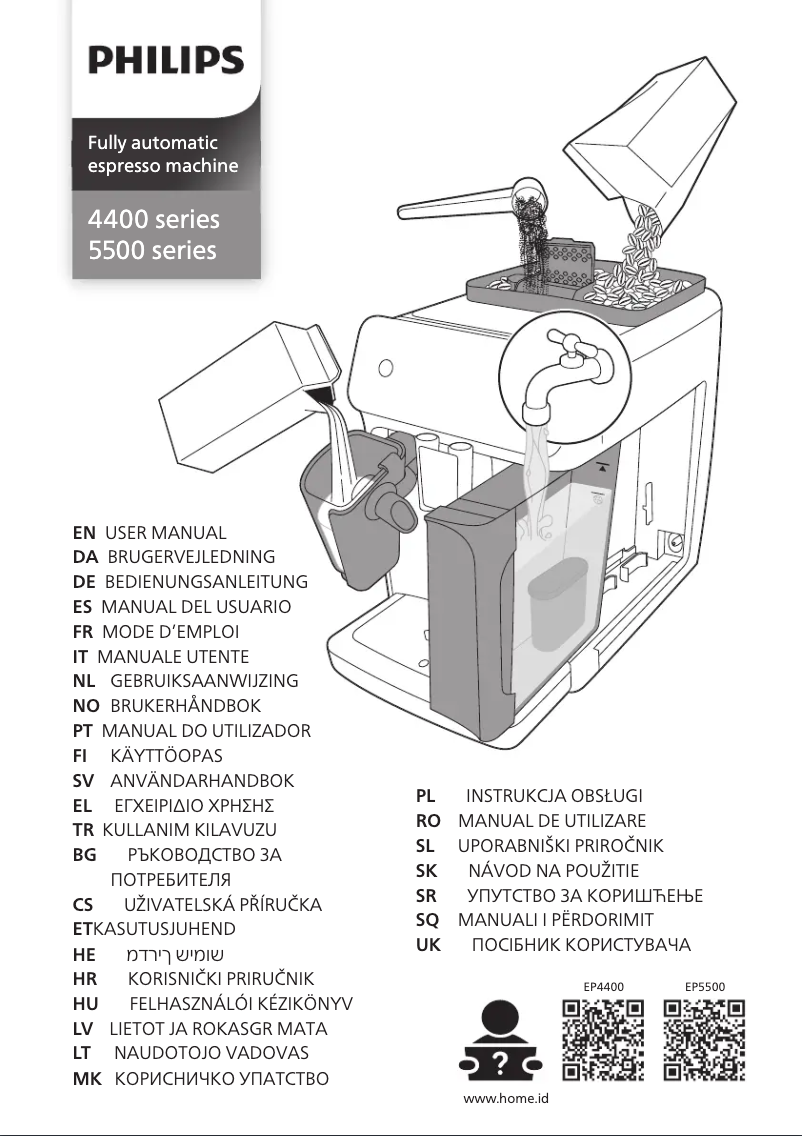Page 1 of the manual User Manual Philips Series 5500 EP5544