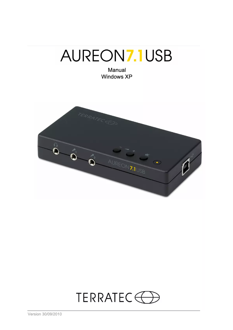Página 1 del manual Manual de usuario Terratec Aureon 7.1 USB