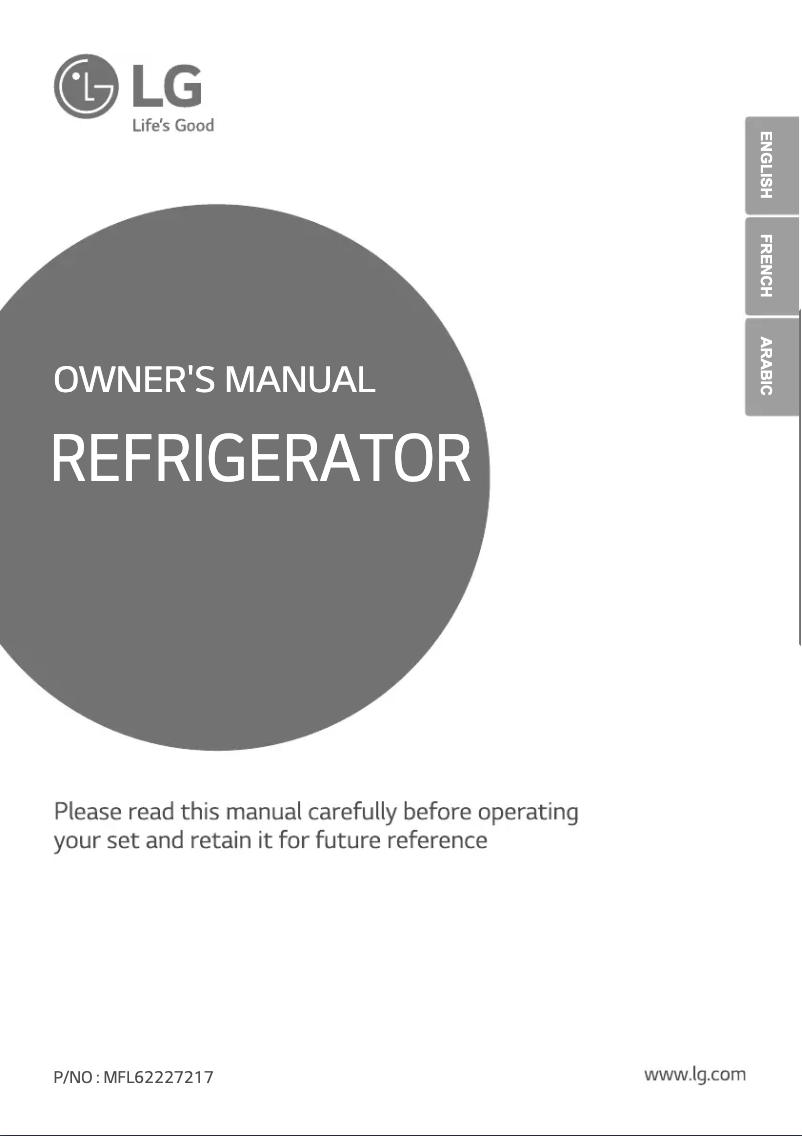 Page 1 de la notice Manuel utilisateur LG GL-B345SQTG