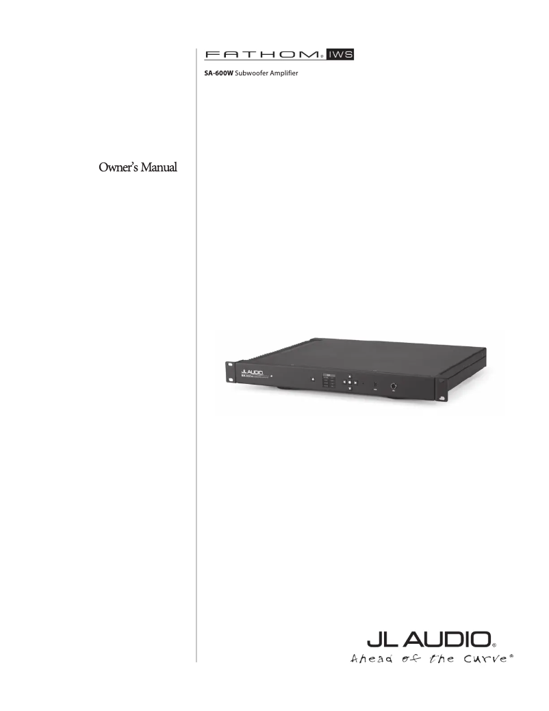 Image de la première page du manuel de l'appareil Fathom SA-600W