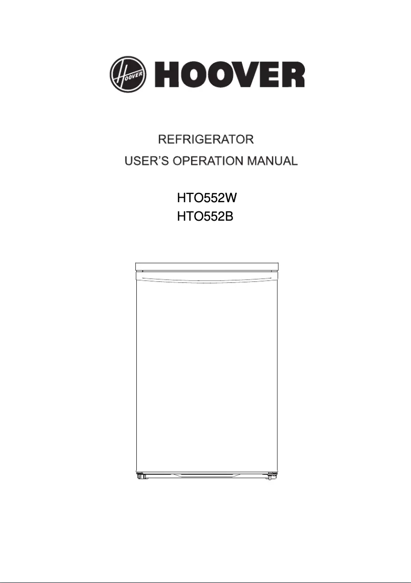 Page 1 de la notice Manuel utilisateur Hoover HTO552W