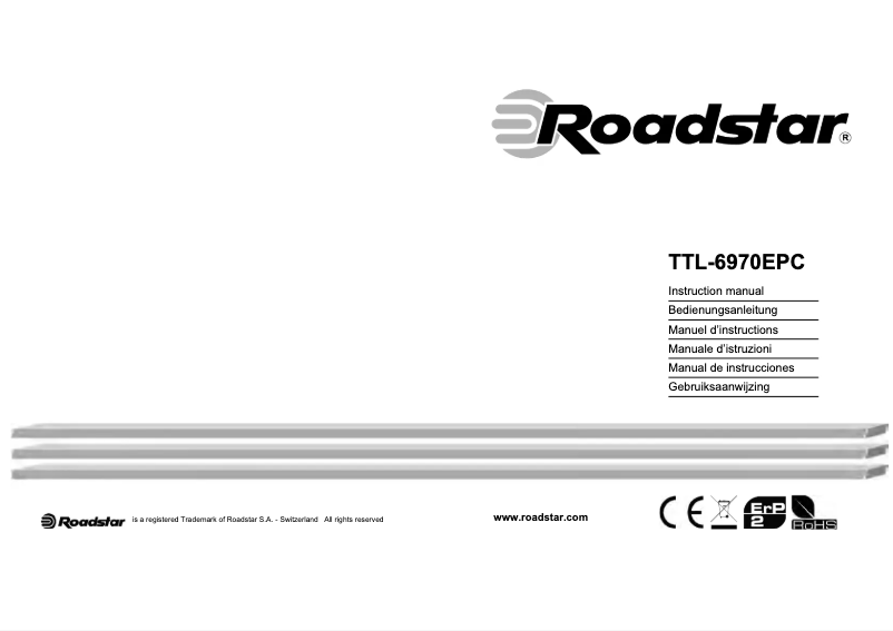 Page 1 de la notice Mode d'emploi Roadstar TTL-6970EPC