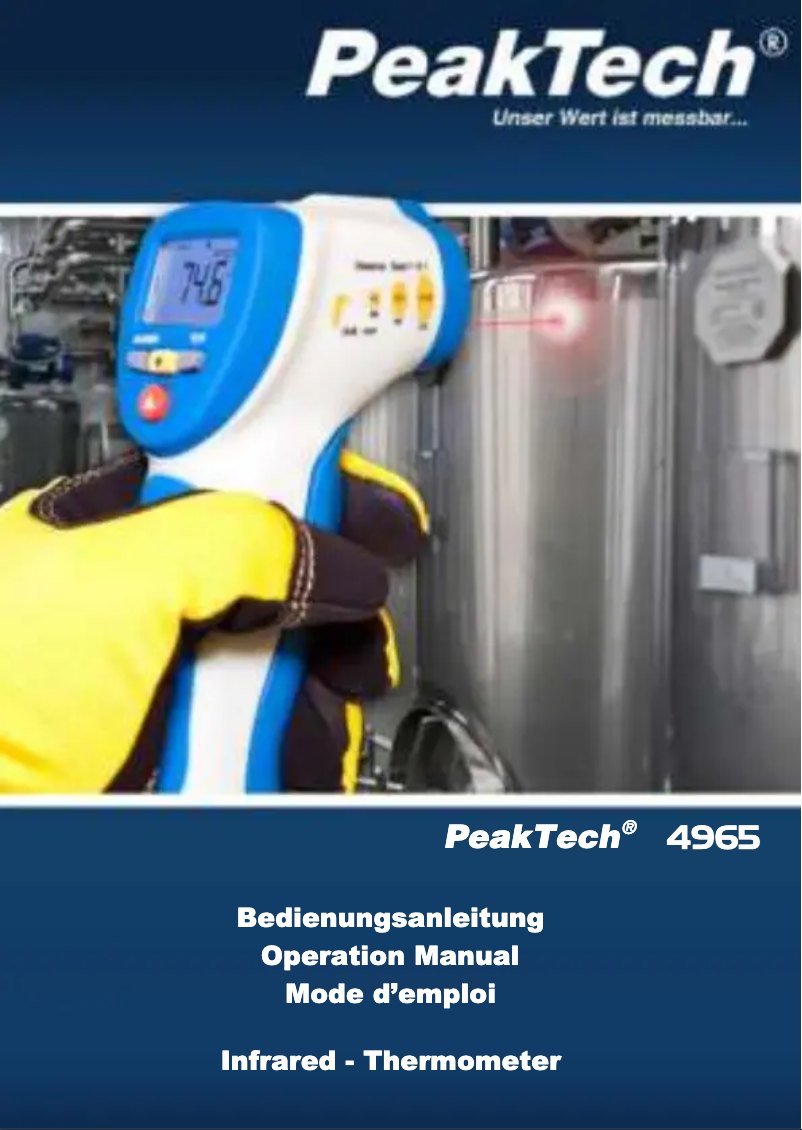 Page n°1 - Manuel utilisateur PeakTech 4965