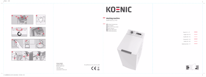 Page 1 de la notice Manuel utilisateur Koenic KWM 62212 A3