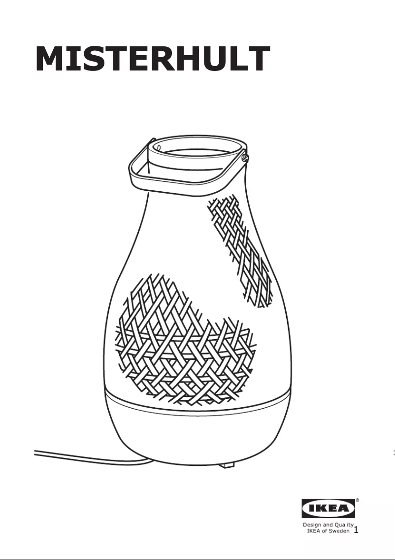 Image de la première page du manuel de l'appareil MISTERHULT