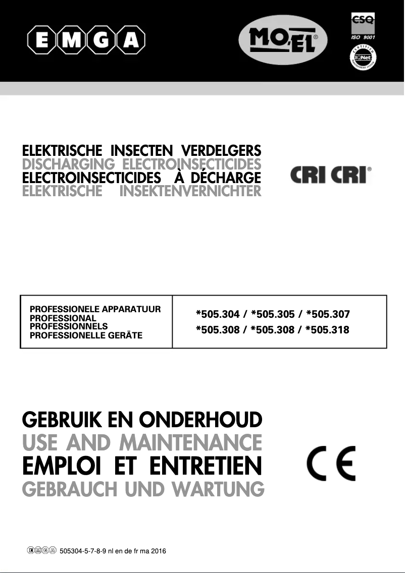 Page n°1 - Manuel utilisateur MO-EL Cri-Cri 505308