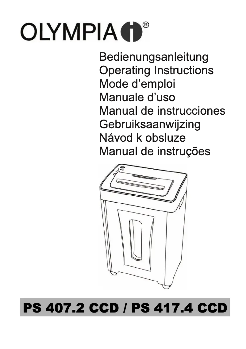 Page 1 de la notice Manuel utilisateur Olympia PS 417.4 CCD
