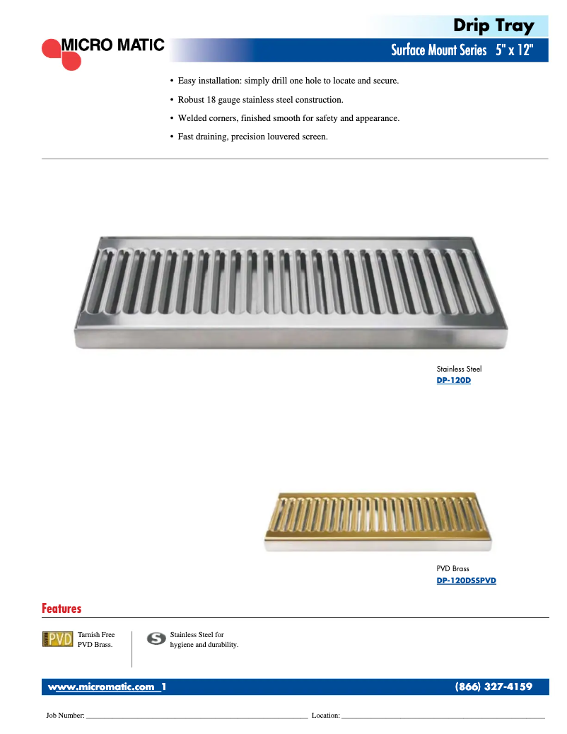 Página 1 del manual Manual de usuario Micro Matic DP-120DSSPVD