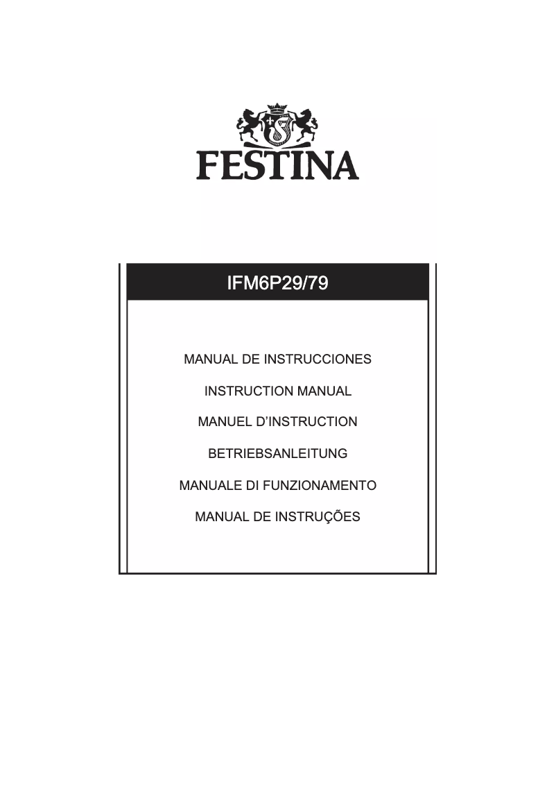 Page 1 de la notice Manuel utilisateur Festina F16696