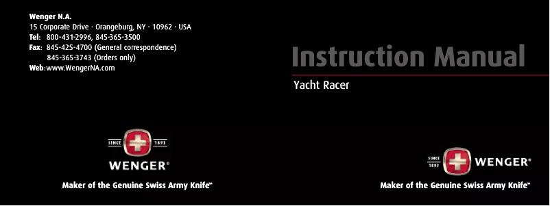 Image de la première page du manuel de l'appareil AquaGraph Yacht Racer