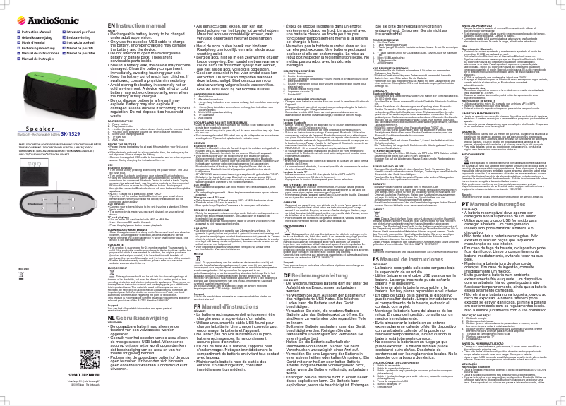 Image de la première page du manuel de l'appareil SK-1529