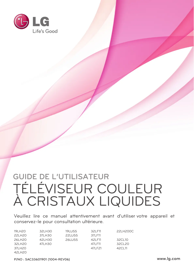 Page n°1 - Manuel utilisateur LG 42CL11