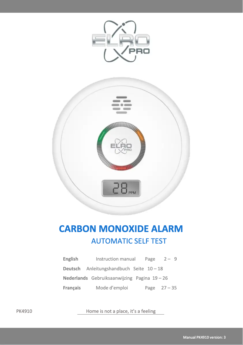 Image de la première page du manuel de l'appareil PK491011