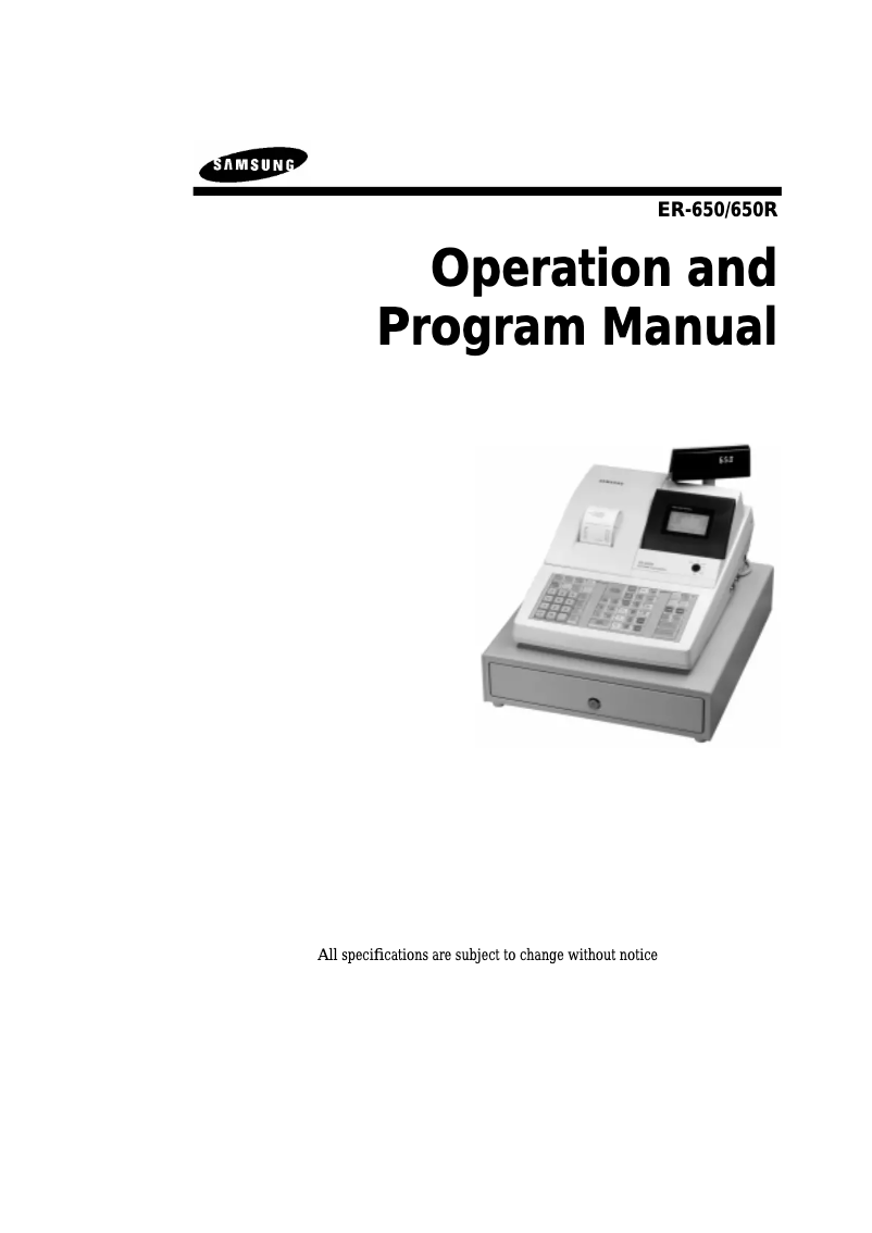 Image de la première page du manuel de l'appareil ER-650R