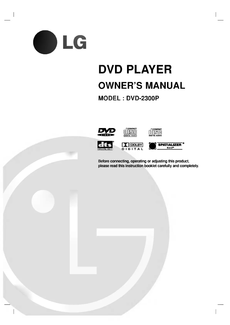 Imagen de la primera página del manual del dispositivo ADVD-2300P
