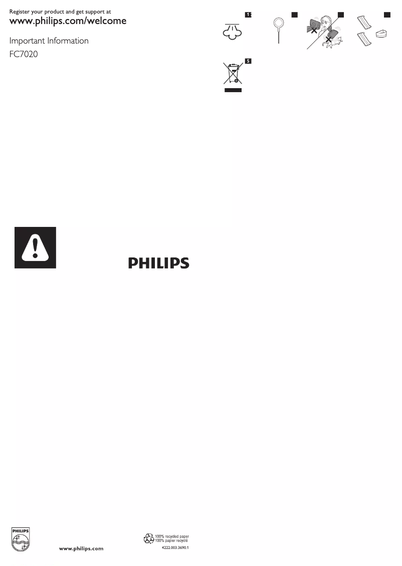 Page n°1 - Manuel utilisateur Philips SteamPlus FC7020