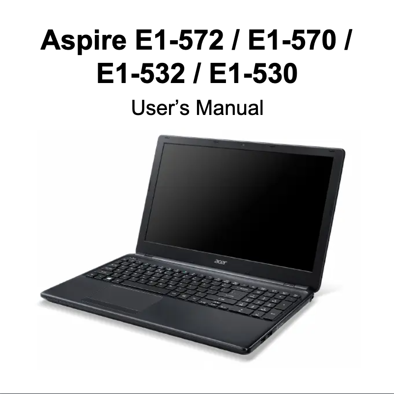 Página 1 del manual Manual de usuario Acer Aspire E1-572