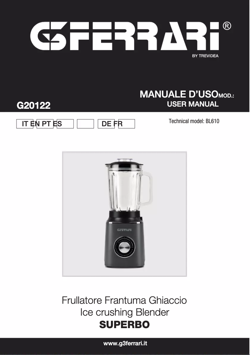 Image de la première page du manuel de l'appareil Stelolungo Pro G20112