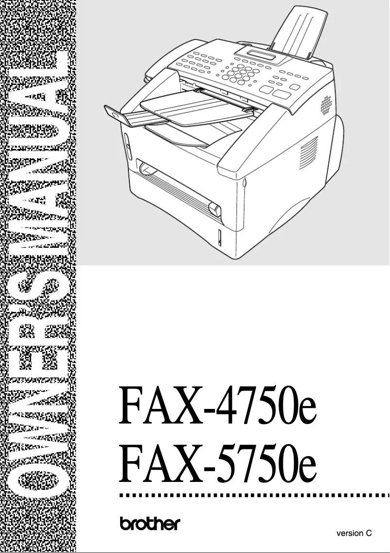 Image de la première page du manuel de l'appareil FAX-5750e