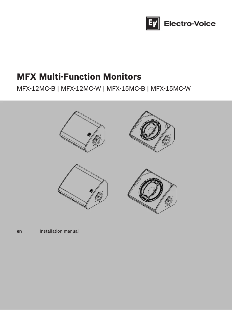 Page n°1 - Manuel utilisateur Electro-Voice MFX-15MC