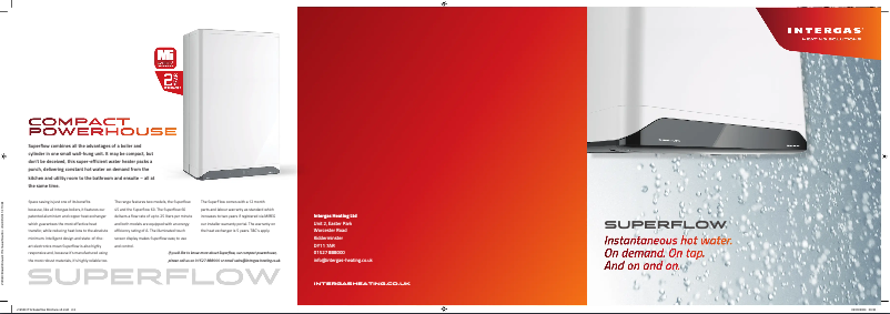 Page 1 de la notice Manuel utilisateur Intergas Superflow 45