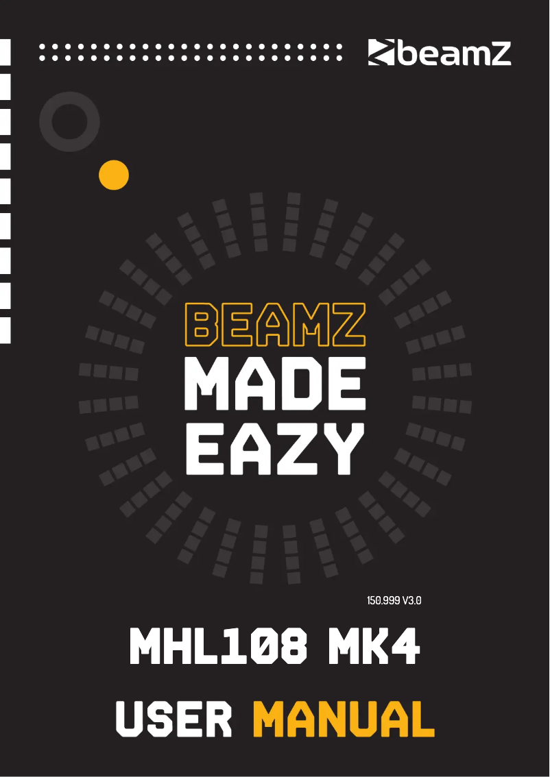 Page n°1 - Manuel utilisateur BeamZ MHL108 MK4