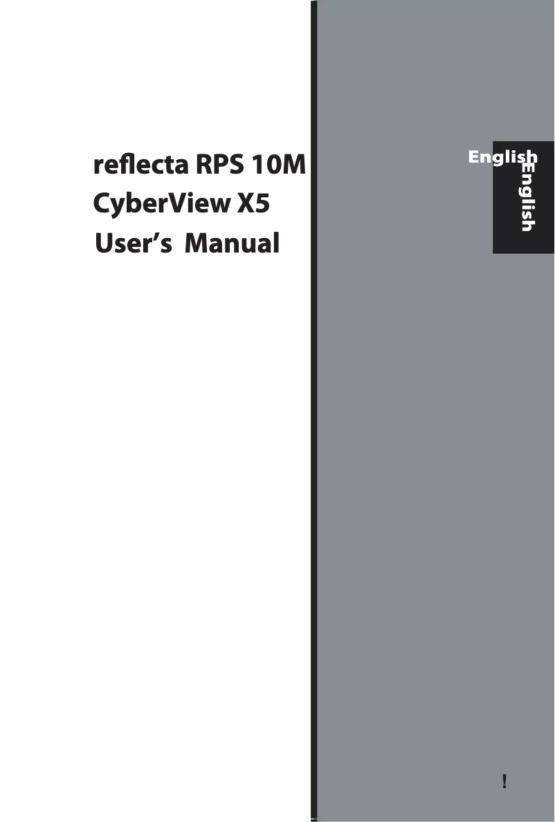 Page 1 de la notice Manuel utilisateur Reflecta CyberView X5