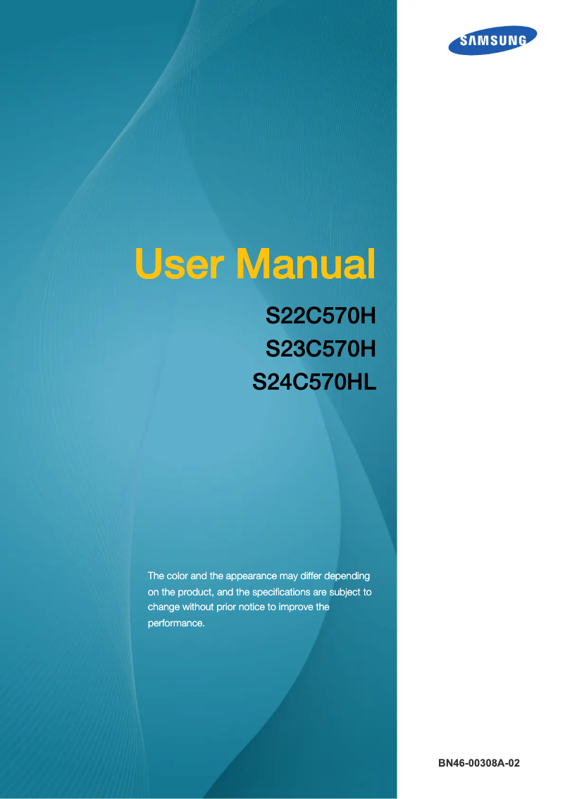 Page 1 de la notice Manuel utilisateur Samsung SyncMaster S23C570H