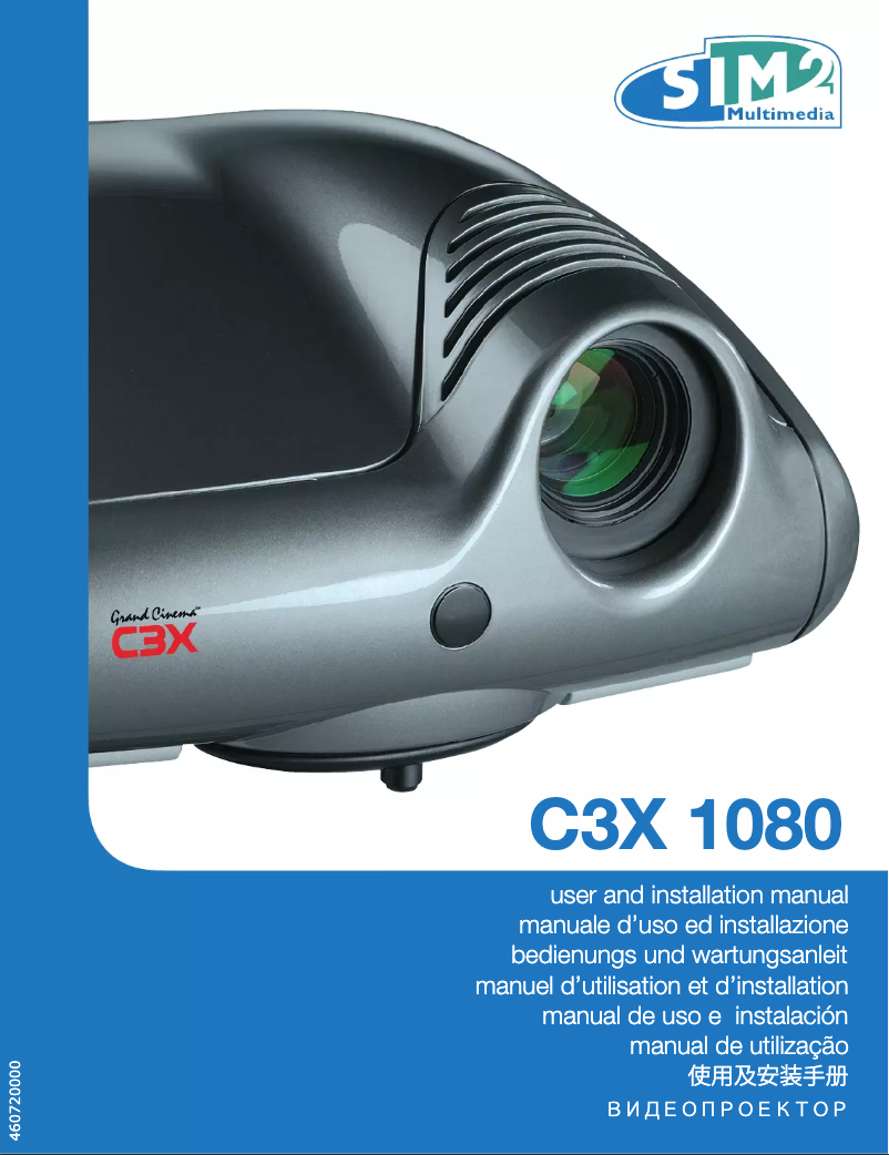 Page n°1 - Manuel utilisateur Sim2 C3X 1080