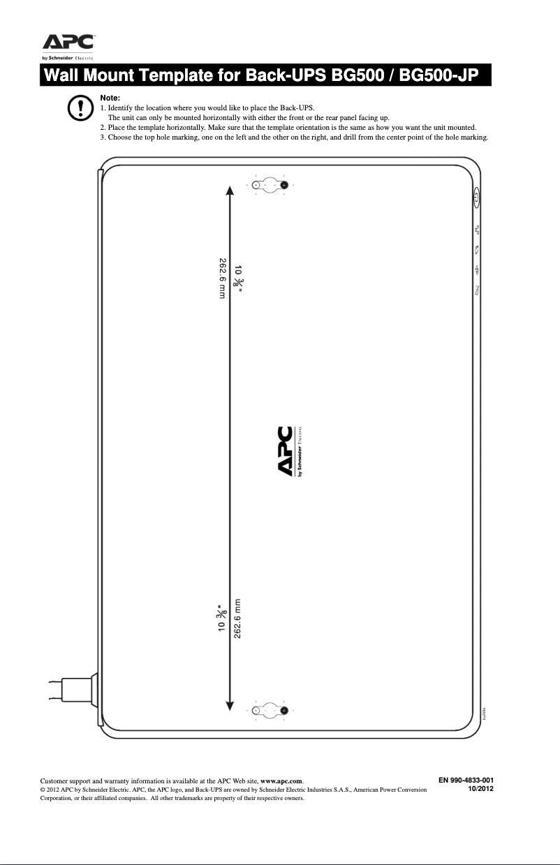 Image de la première page du manuel de l'appareil Back-UPS Pro 500