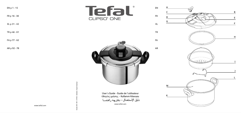 Page n°1 - Manuel utilisateur Tefal Clipso One P42414
