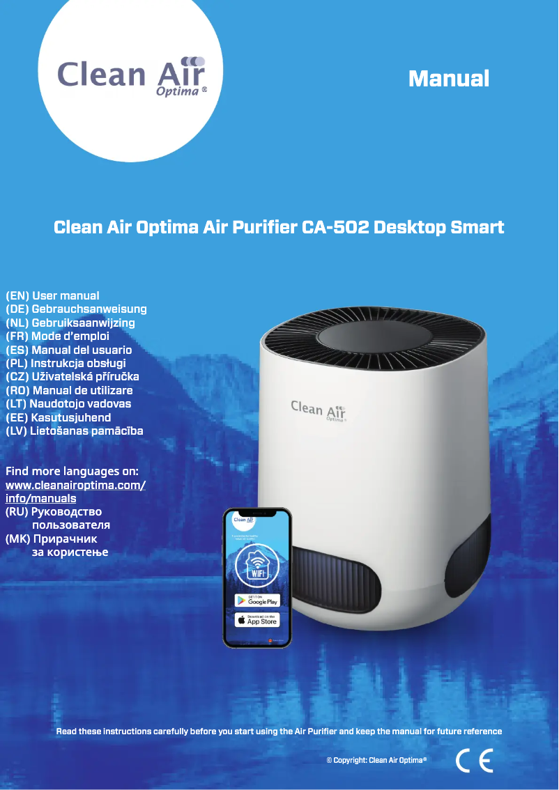 Page n°1 - Manuel utilisateur Clean Air Optima CA-502 Desktop Smart