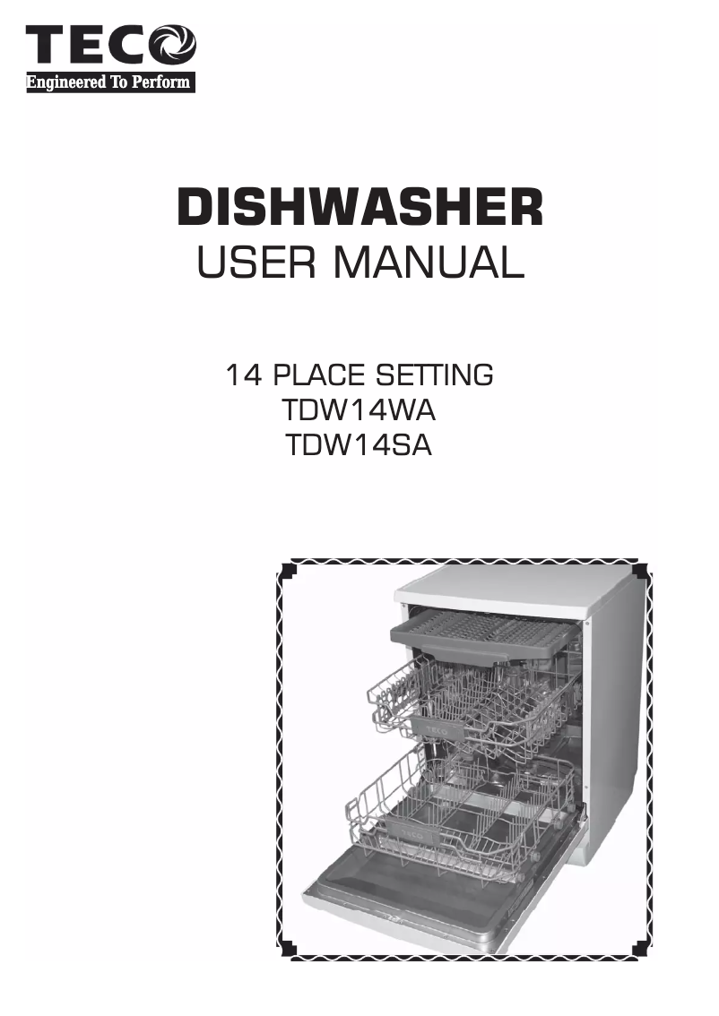 Image de la première page du manuel de l'appareil TDW14WA