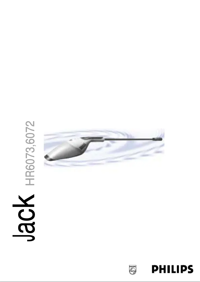 Page 1 of the manual User Manual Philips Jack HR6072