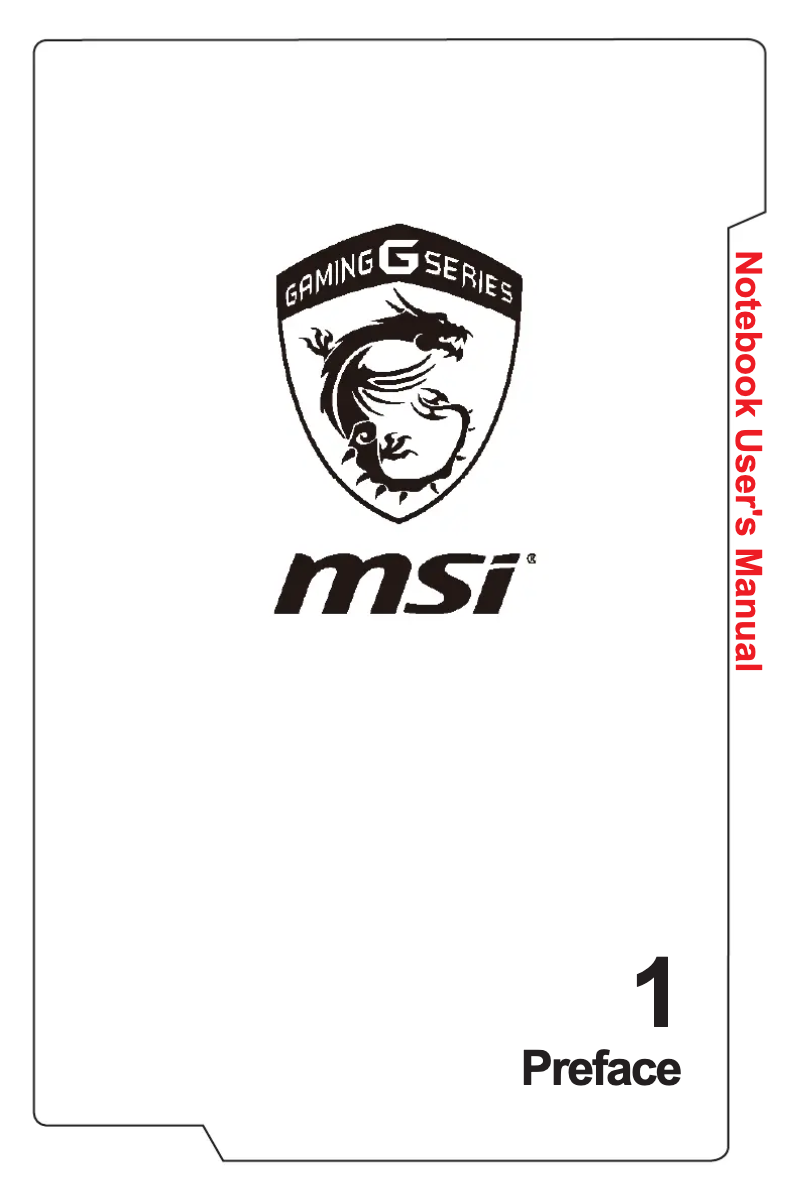 Page 1 de la notice Manuel utilisateur MSI Gaming GT72S