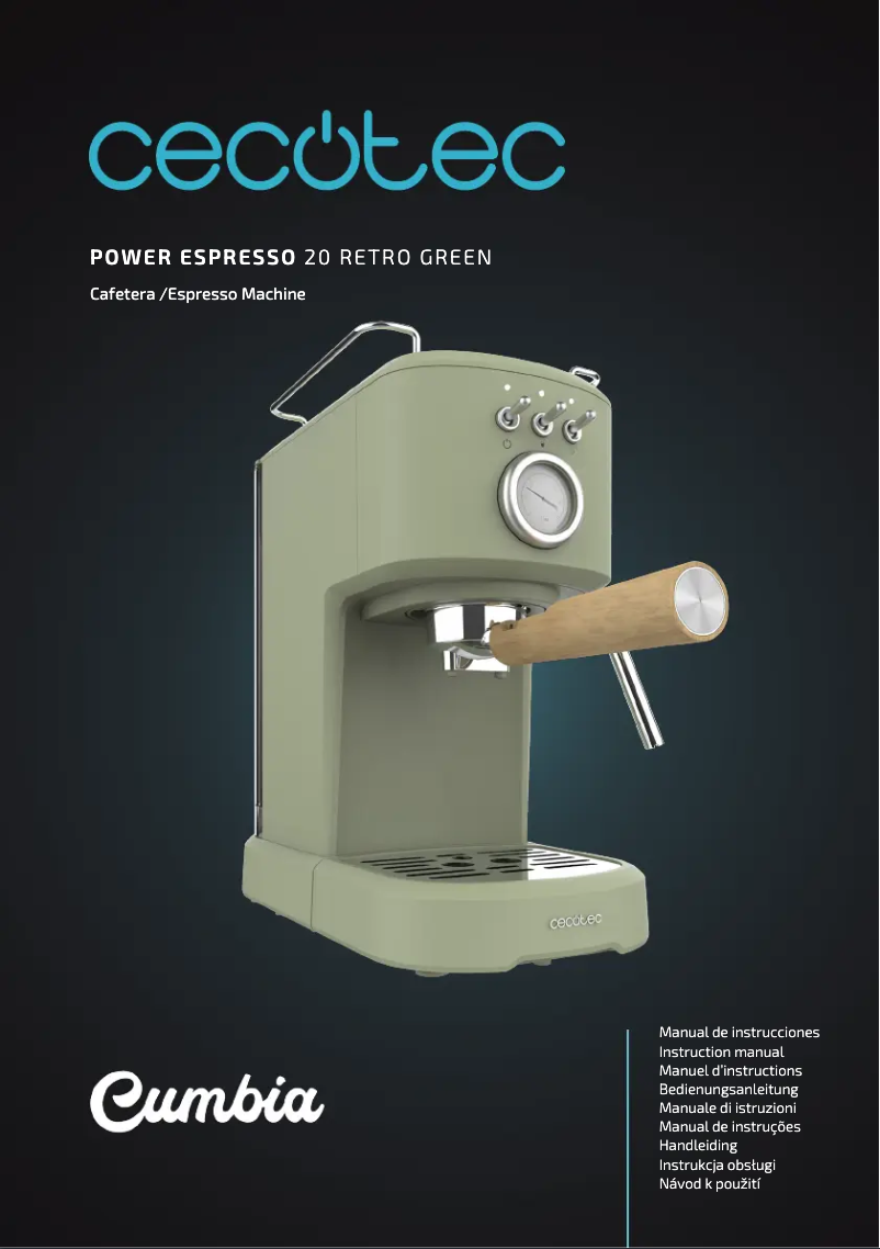 Page n°1 - Manuel utilisateur Cecotec Power Espresso 20 Retro Green
