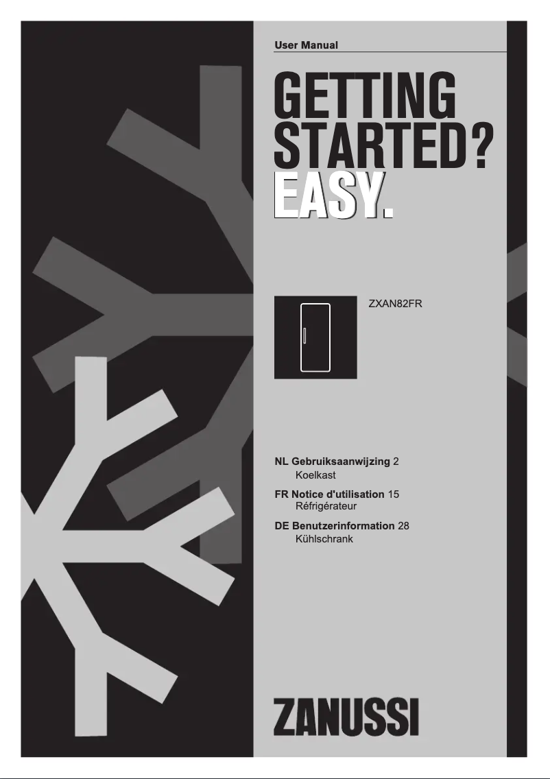 Image de la première page du manuel de l'appareil ZXAN82FR