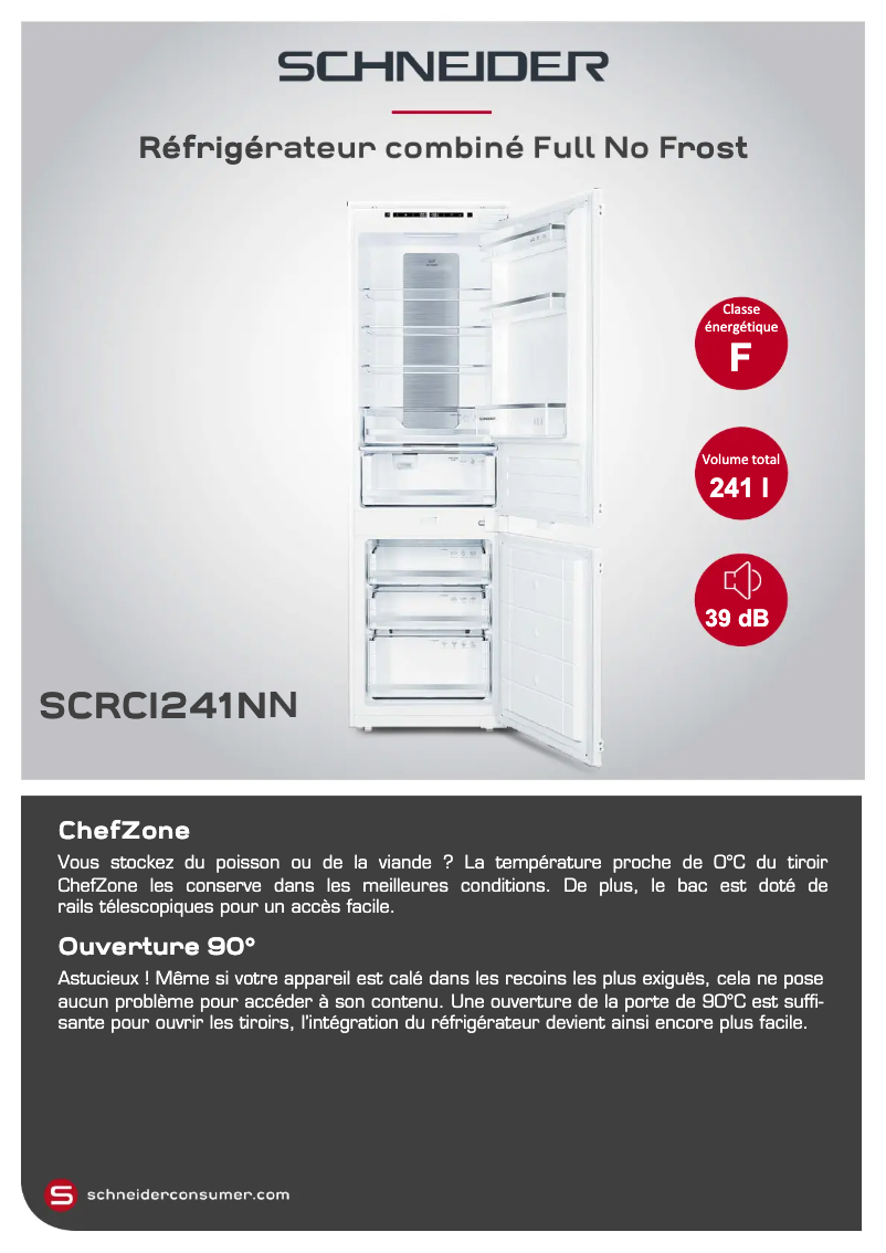 Página 1 del manual Ficha técnica Schneider SCRCI241NN