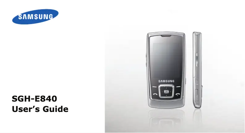 Page 1 de la notice Manuel utilisateur Samsung SGH-E840