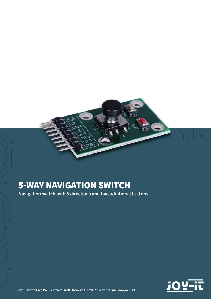 Page 1 de la notice Manuel utilisateur Joy-It COM-5WS