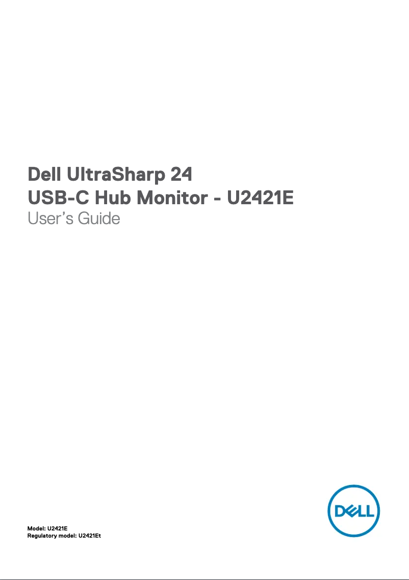 Page 1 de la notice Manuel utilisateur Dell UltraSharp U2421E