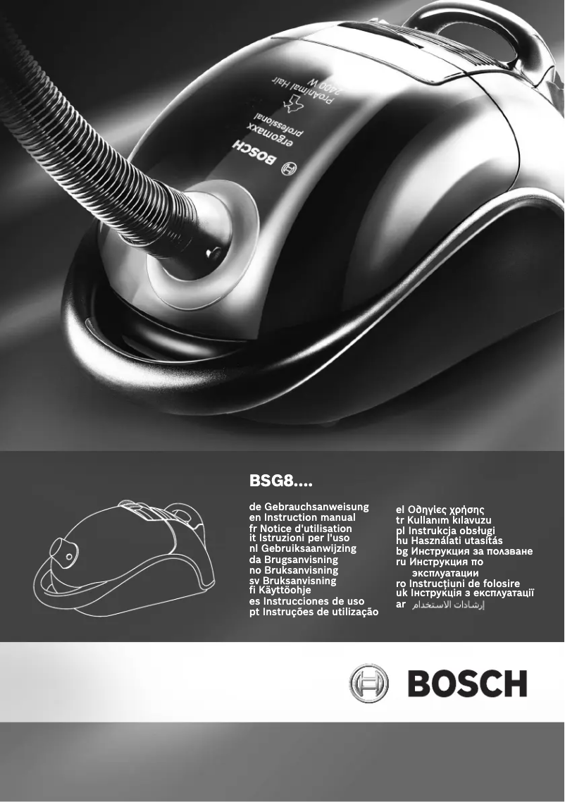 Page n°1 - Manuel utilisateur Bosch BSG82515