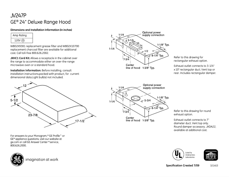Image de la première page du manuel de l'appareil JV247PWW