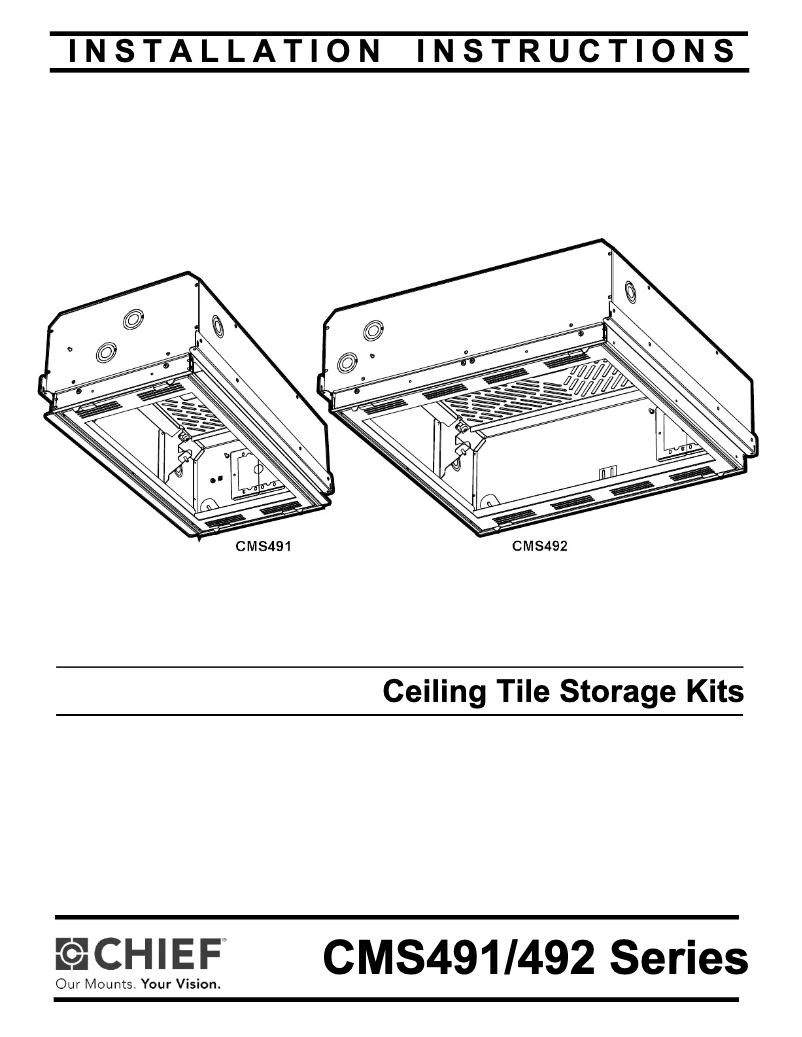 Page 1 de la notice Manuel utilisateur Chief CMS441
